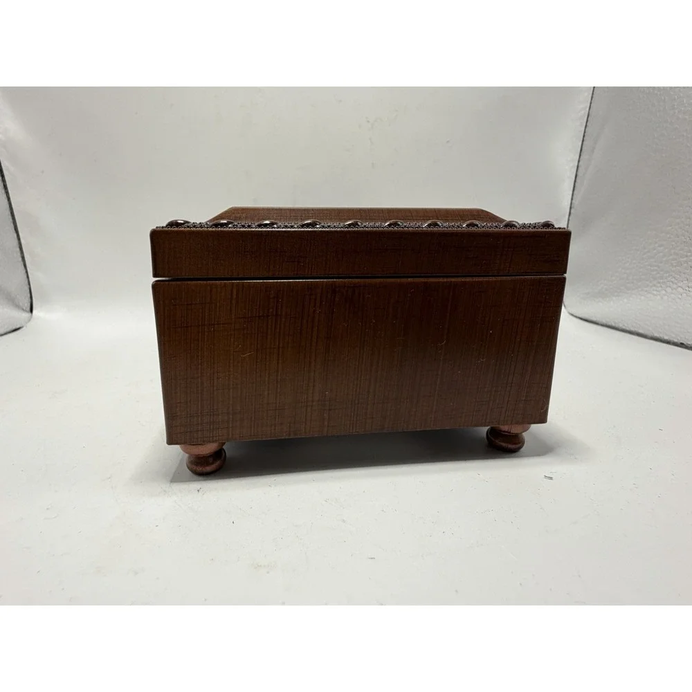 Wooden Music Jewelry Box‎ Glass Lid Sankyo Movement